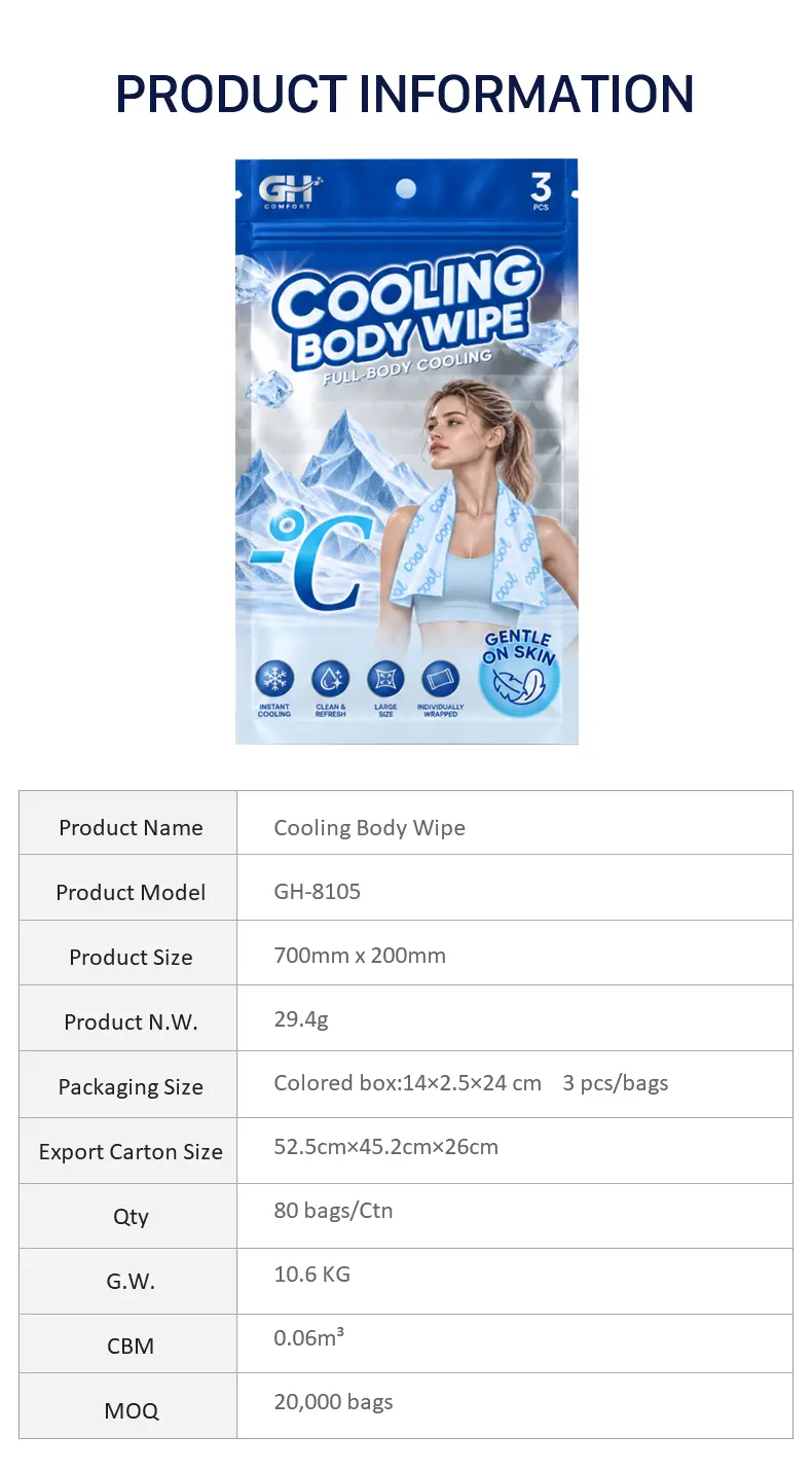 cooling body wipe gh 8105 09