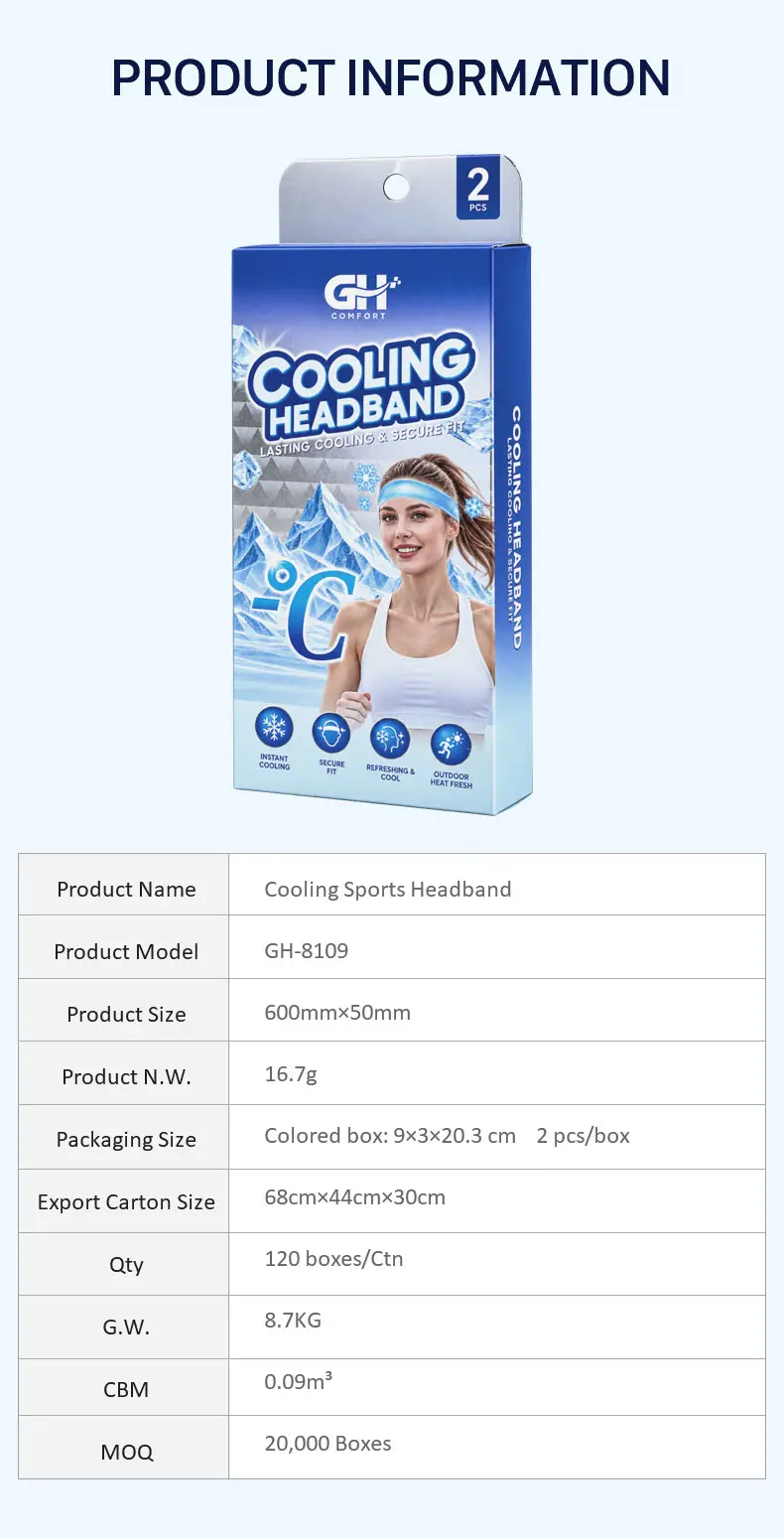 cooling sports headband gh 8109 09