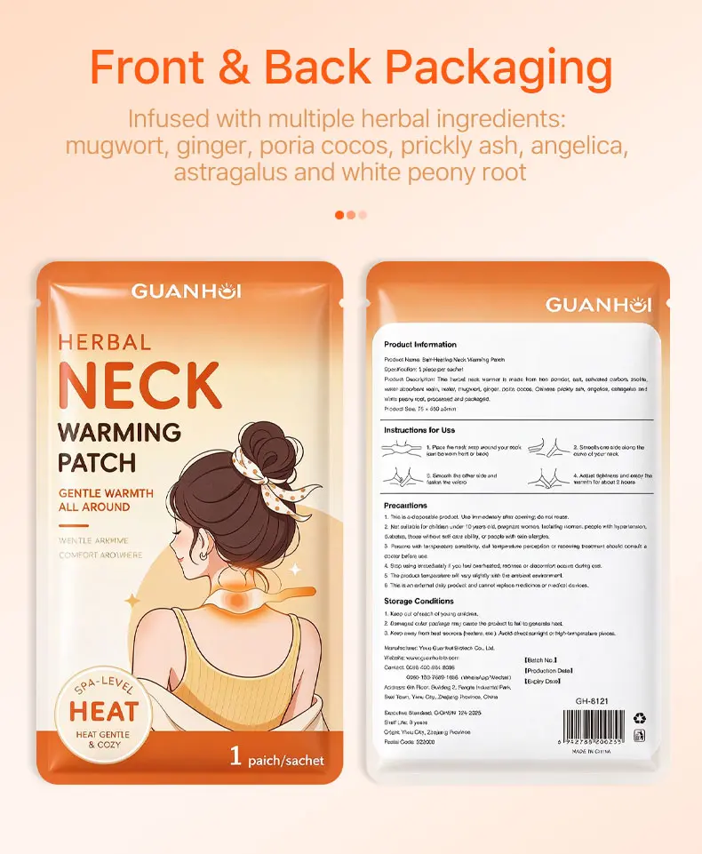 herbal self heating neck warming patch gh 8121 04