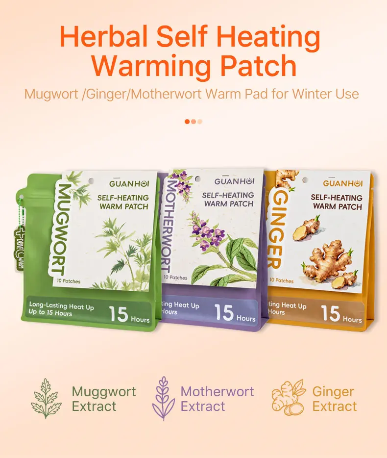 herbal self heating warming patch gh 8117 05