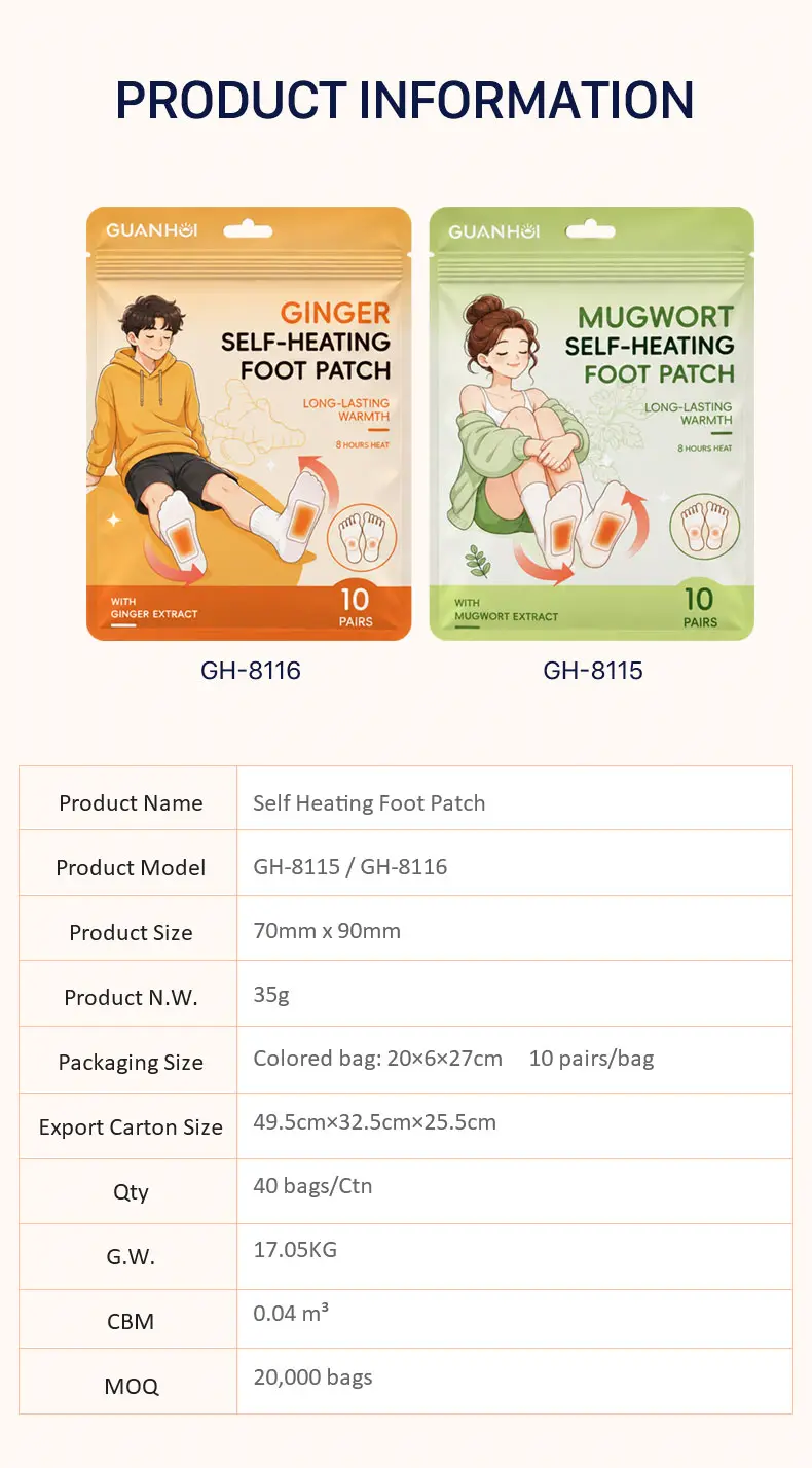 self heating foot patch gh 8115 09